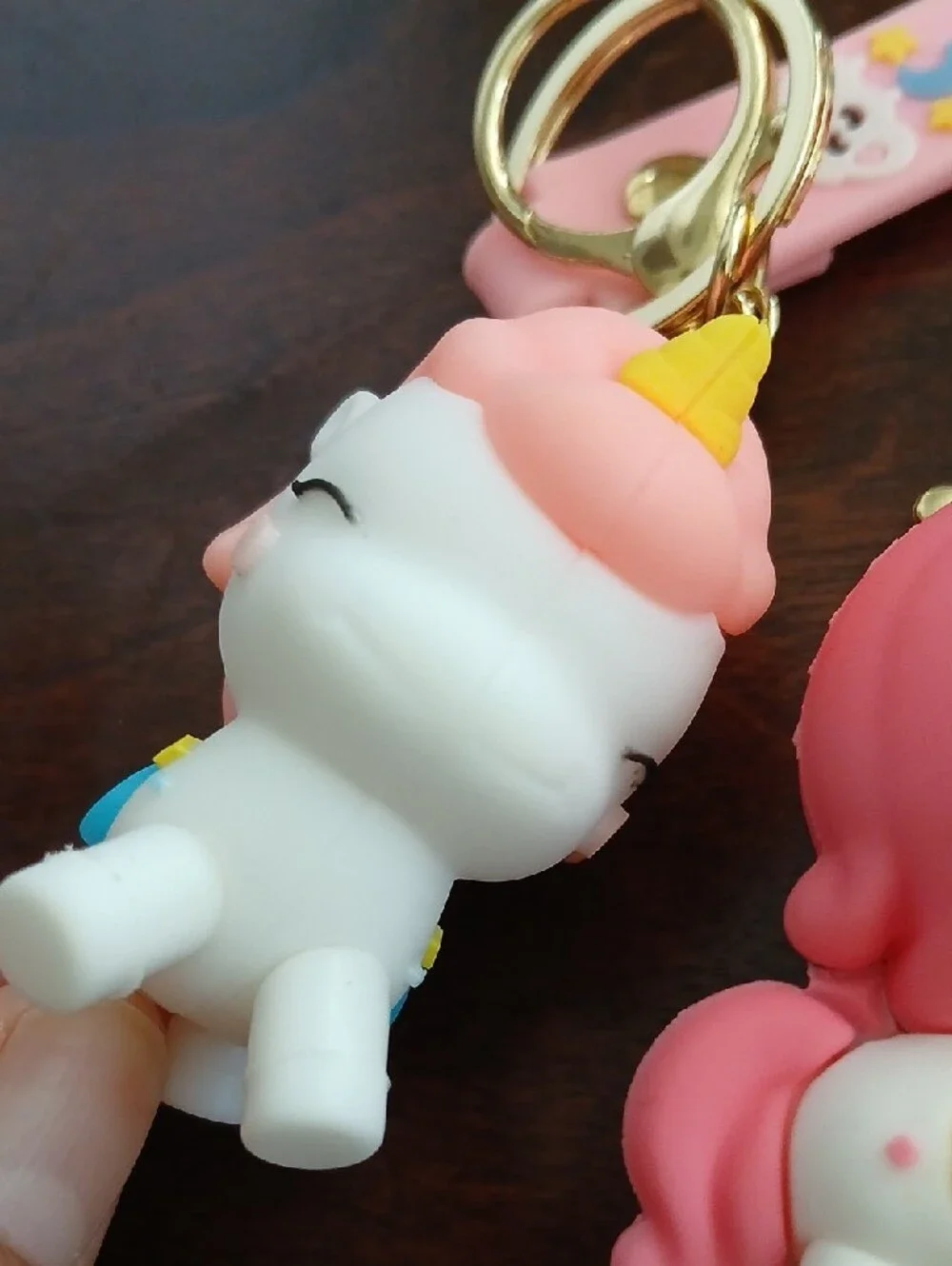 4 Unicorn Silicone Keychain for Kids - Pink, Coral, Lavender, Blue Pick One